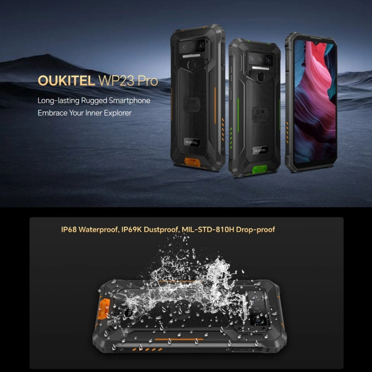 Oukitel WP23 Pro, 8GB+128GB, IP68/IP69K, 6.52 inch Unisoc T606 Octa-core, NFC, Network: 4G(Green) - OUKITEL by OUKITEL | Online Shopping UK | buy2fix