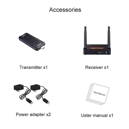 Measy FHD656 Mini 1080P HDMI 1.4 HD Wireless Audio Video Transmitter Receiver Extender Transmission System, Transmission Distance: 100m, US Plug - Amplifier by Measy | Online Shopping UK | buy2fix