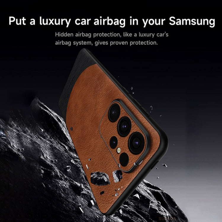 For Samsung Galaxy S24 5G SULADA Stitching Leather MagSafe Magnetic Phone Case(Black) - Galaxy S24 5G Cases by SULADA | Online Shopping UK | buy2fix