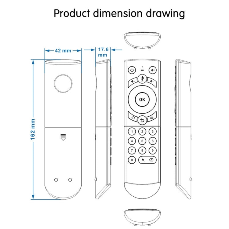 G21 2.4GHz Fly Air Mouse LED Backlight Wireless Keyboard Remote Control with Gyroscope for Android TV Box / PC, Support Intelligent Voice (Orange) -  by buy2fix | Online Shopping UK | buy2fix