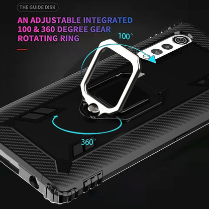 For LG Velvet / G9 Carbon Fiber Protective Case with 360 Degree Rotating Ring Holder(Black) - Mobile Accessories by buy2fix | Online Shopping UK | buy2fix