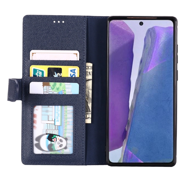 For Samsung Galaxy Note 20 GEBEI Top-grain Leather Horizontal Flip Protective Case with Holder & Card Slots & Wallet & Photo Frame(Blue) - Galaxy Note20 Cases by GEBEI | Online Shopping UK | buy2fix