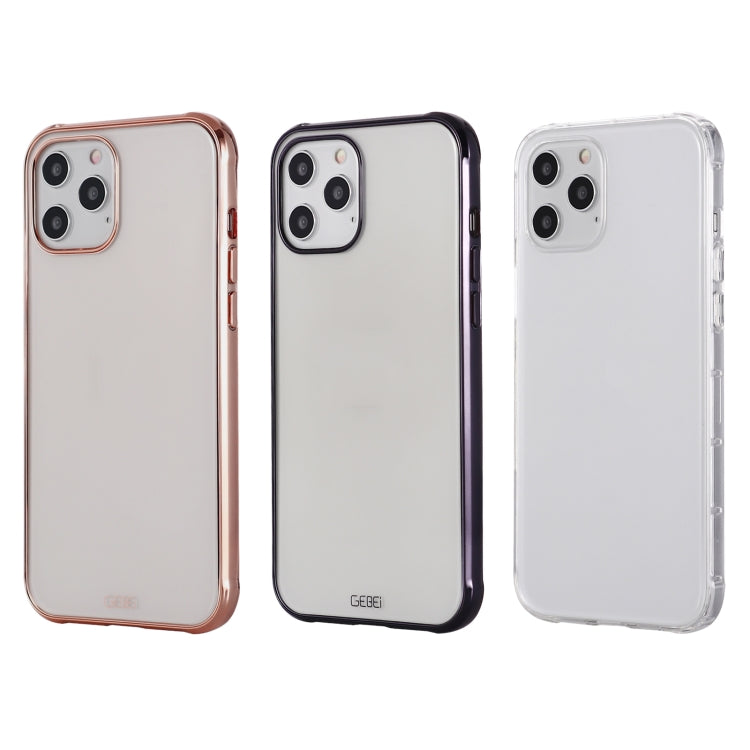 For iPhone 12 mini GEBEI Plating TPU Shockproof Protective Case (Transparent) - iPhone 12 mini Cases by GEBEI | Online Shopping UK | buy2fix