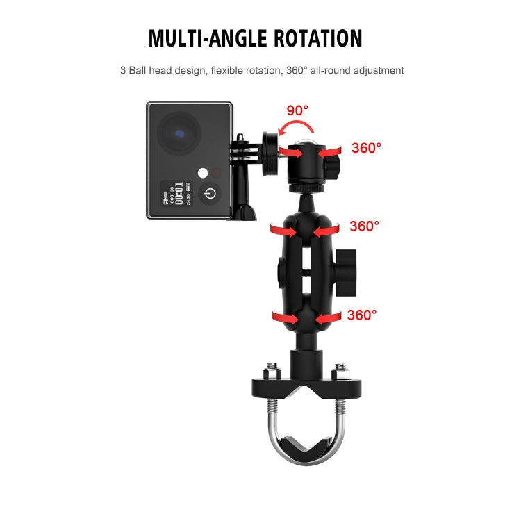 CS-1134A1 Motorcycle Bike Action Camera Recorder Mobile Phone Fixing Bracket Holder, Handlebar Version - Holder by buy2fix | Online Shopping UK | buy2fix