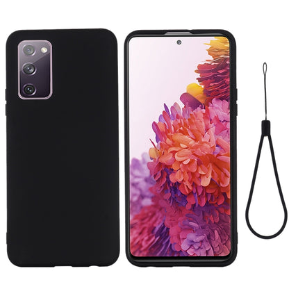 For Samsung Galaxy S20 FE / S20 Lite Pure Color Liquid Silicone Shockproof Full Coverage Case(Black) - Samsung Accessories by buy2fix | Online Shopping UK | buy2fix