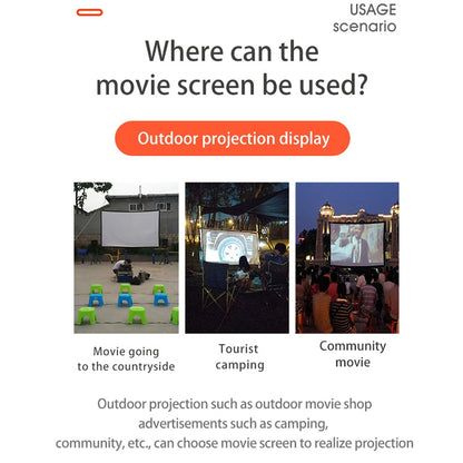 Simple Folding High Density Polyester Projector Film Curtain, Size:120 inch (16:9) Projection Area: 265x150cm - Film Curtains by buy2fix | Online Shopping UK | buy2fix