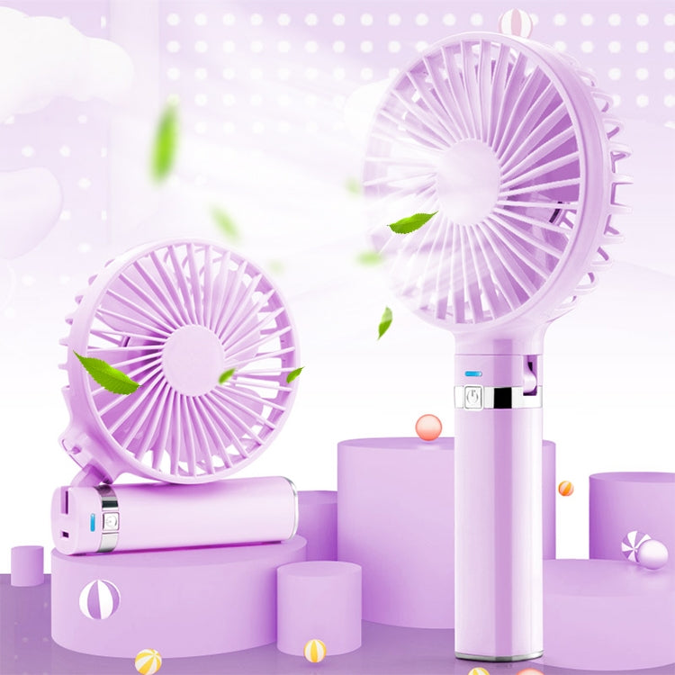 S2 Portable Foldable Handheld Electric Fan, with 3 Speed Control & Night Light (Purple) - Consumer Electronics by buy2fix | Online Shopping UK | buy2fix