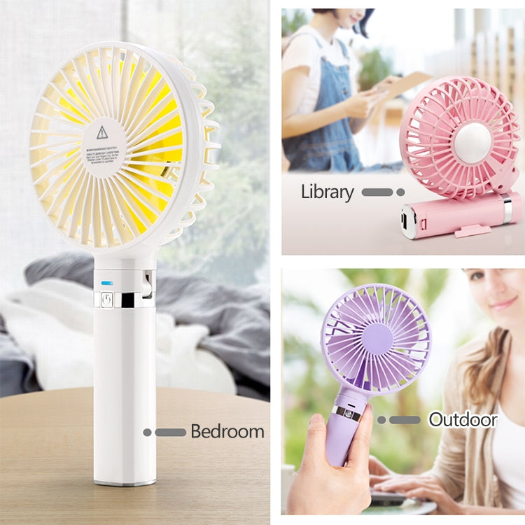 S2 Portable Foldable Handheld Electric Fan, with 3 Speed Control & Night Light (Sky Blue) - Consumer Electronics by buy2fix | Online Shopping UK | buy2fix