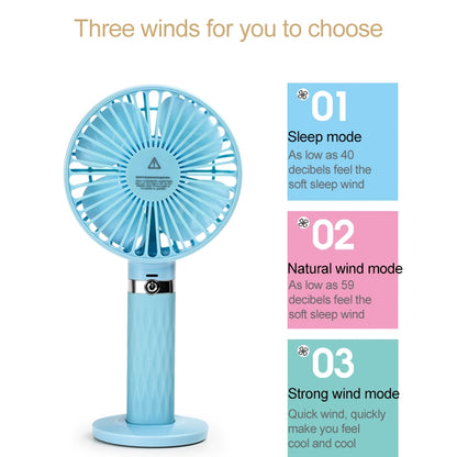 S8 Portable Mute Handheld Desktop Electric Fan, with 3 Speed Control (Sky Blue) - Consumer Electronics by buy2fix | Online Shopping UK | buy2fix