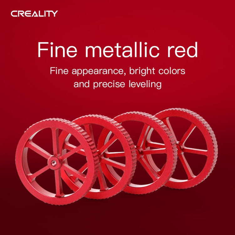 Creality Metal Red Hand Screwed Leveling Nut for Ender-3 / Ender-3 Pro / Ender-3 V2 / CR-10 Pro V2 3D Printer (Red) - Consumer Electronics by Creality | Online Shopping UK | buy2fix