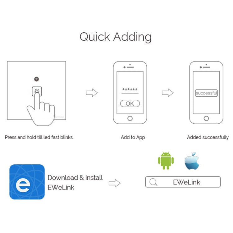 WS-UK-02 EWeLink APP & Touch Control 2A 2 Gangs Tempered Glass Panel Smart Wall Switch, AC 90V-250V, UK Plug - Consumer Electronics by buy2fix | Online Shopping UK | buy2fix