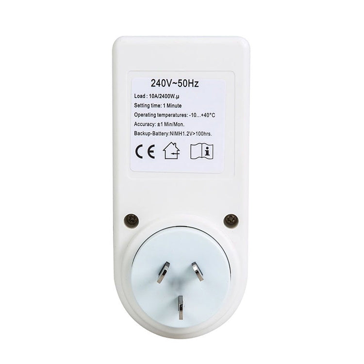 AC 240V Smart Home Plug-in LCD Display Clock Summer Time Function 12/24 Hours Changeable Timer Switch Socket, AU Plug - Consumer Electronics by buy2fix | Online Shopping UK | buy2fix