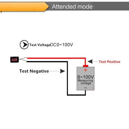 10 PCS 0.36 inch 3 Wires Digital Voltage Meter with Shell, Color Light Display, Measure Voltage: DC 0-100V (Red) - Consumer Electronics by buy2fix | Online Shopping UK | buy2fix