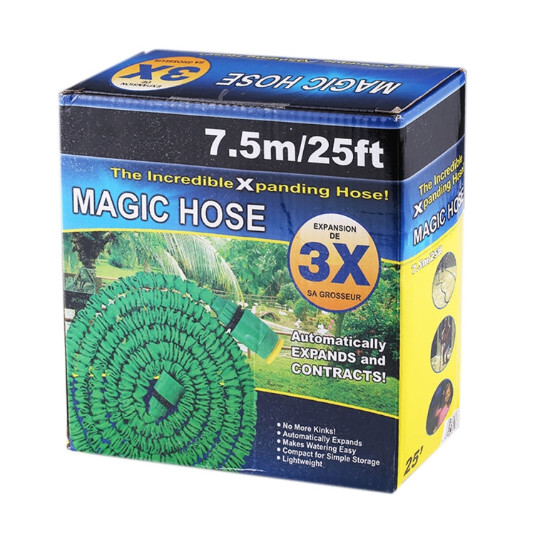 12.5-37.5m Telescopic Pipe Expandable Magic Flexible Garden Watering Hose with Spray Gun Set (Green) - Watering & Irrigation by buy2fix | Online Shopping UK | buy2fix