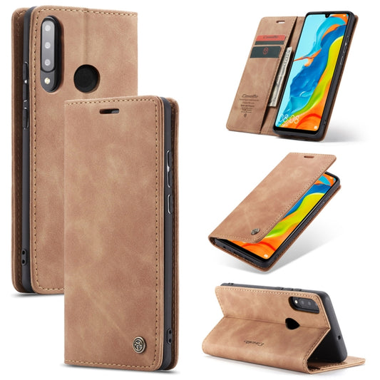 CaseMe-013 Multifunctional Retro Frosted Horizontal Flip Leather Case for Huawei P30 Lite, with Card Slot & Holder & Wallet (Brown) - Huawei Cases by CaseMe | Online Shopping UK | buy2fix