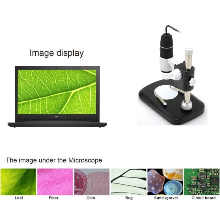 DMS-MDS800 40X-1600X Magnifier 2.0MP Image Sensor USB Digital Microscope with 8 LEDs & Professional Stand - Digital Microscope by buy2fix | Online Shopping UK | buy2fix