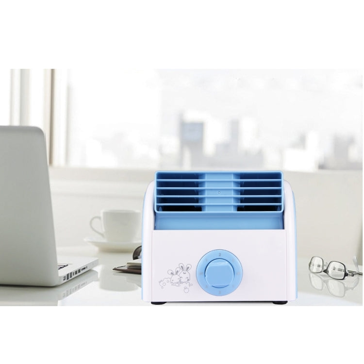 30W Turbine No Blade Mini Desktop Mute Fan for Dormitory / Bedroom / Living Room / Office, 3 Kinds Speed Modes, AC 220V(Blue) - Consumer Electronics by buy2fix | Online Shopping UK | buy2fix