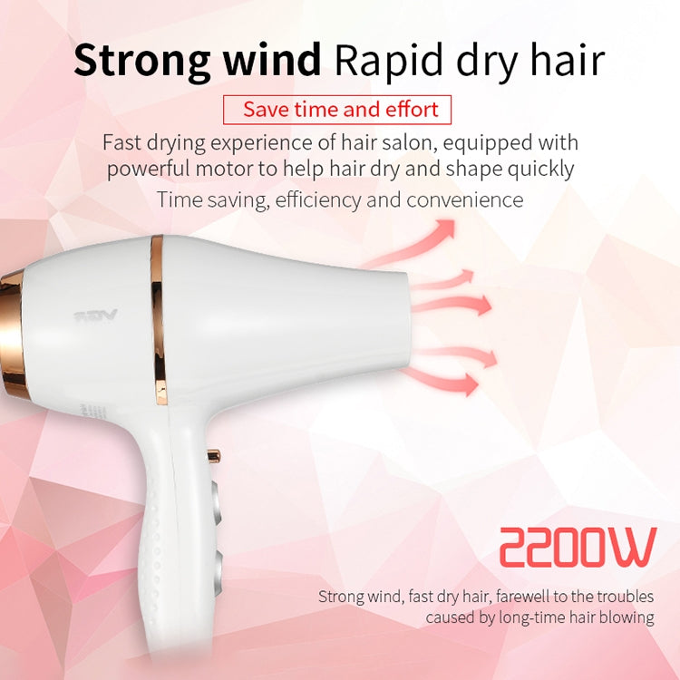 VGR V-414 2200W Negative Ion Hair Dryers with 6 Gear Adjustment, Plug Type: EU Plug(White) - Home & Garden by VGR | Online Shopping UK | buy2fix