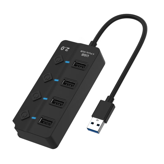 Onten 5301 USB 3.0 Male to 4 USB 2.0 Female Splitter Extender with Independent Switch - USB 2.0 HUB by Onten | Online Shopping UK | buy2fix