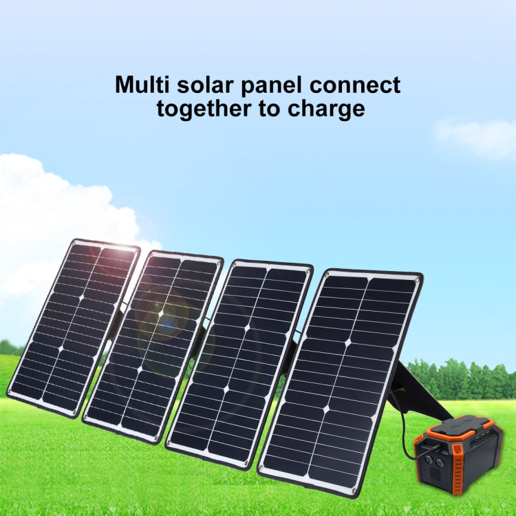 HAWEEL 4 PCS 20W Monocrystalline Silicon Solar Power Panel Charger, with USB Port & Holder & Tiger Clip, Support QC3.0 and AFC(Black) - Charger by HAWEEL | Online Shopping UK | buy2fix