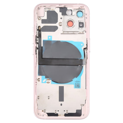 For iPhone 13 Battery Back Cover with Side Keys & Card Tray & Power + Volume Flex Cable & Wireless Charging Module(Pink) - Repair & Spare Parts by buy2fix | Online Shopping UK | buy2fix