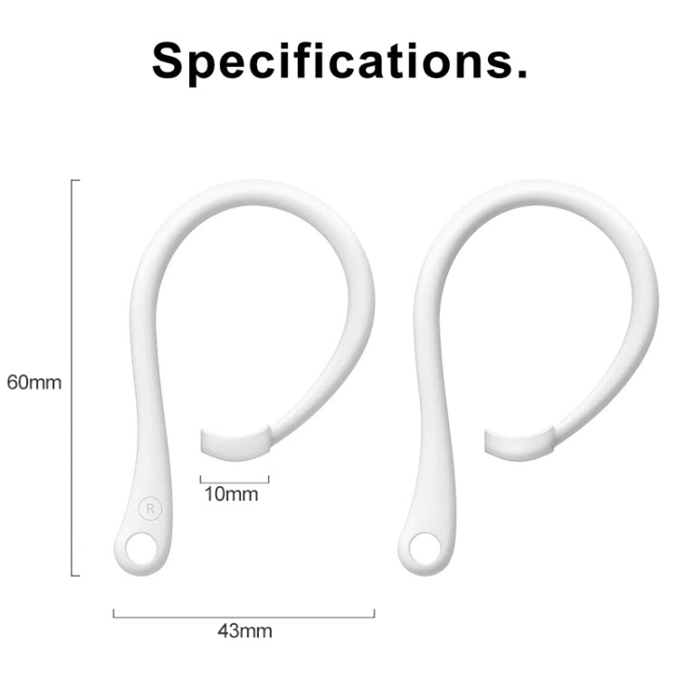 For AirPods 1 / 2 / Pro Anti-lost Silicone Earphone Ear-hook(Clear White) - Apple Accessories by buy2fix | Online Shopping UK | buy2fix
