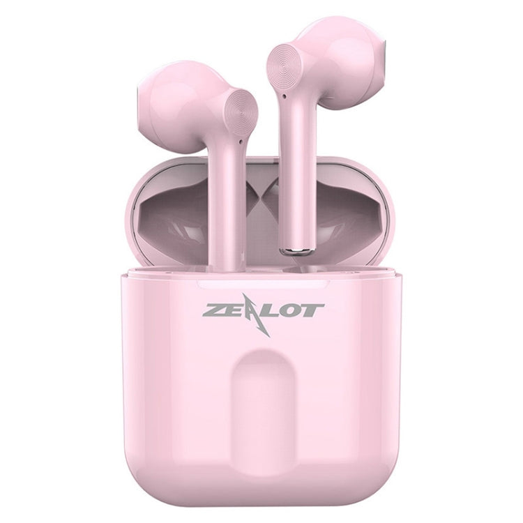 ZEALOT T2 Bluetooth 5.0 TWS Wireless Bluetooth Earphone with Charging Box, Support Touch & Call & Power Display(Pink) - TWS Earphone by ZEALOT | Online Shopping UK | buy2fix