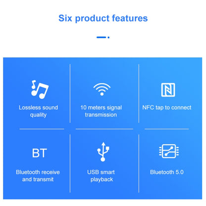 NFC BT19 Bluetooth 5.0 Receiver Transmitter Headset Car Audio Player - Apple Accessories by buy2fix | Online Shopping UK | buy2fix