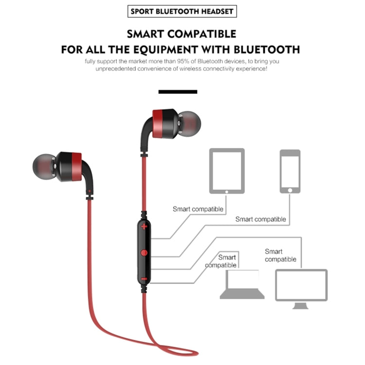 AWEI A960BL Wireless Sport Bluetooth Earphone with Wire Control, Support Handfree Call(Blue) - Bluetooth Earphone by awei | Online Shopping UK | buy2fix