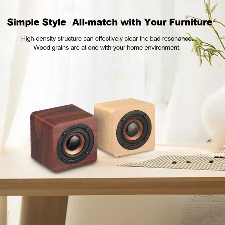 Q1 Wooden Mini Portable Mega Bass Wireless Bluetooth Speaker(Walnut wood) - Mini Speaker by buy2fix | Online Shopping UK | buy2fix