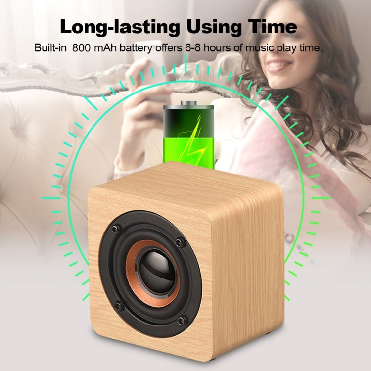 Q1 Wooden Mini Portable Mega Bass Wireless Bluetooth Speaker(Walnut wood) - Mini Speaker by buy2fix | Online Shopping UK | buy2fix