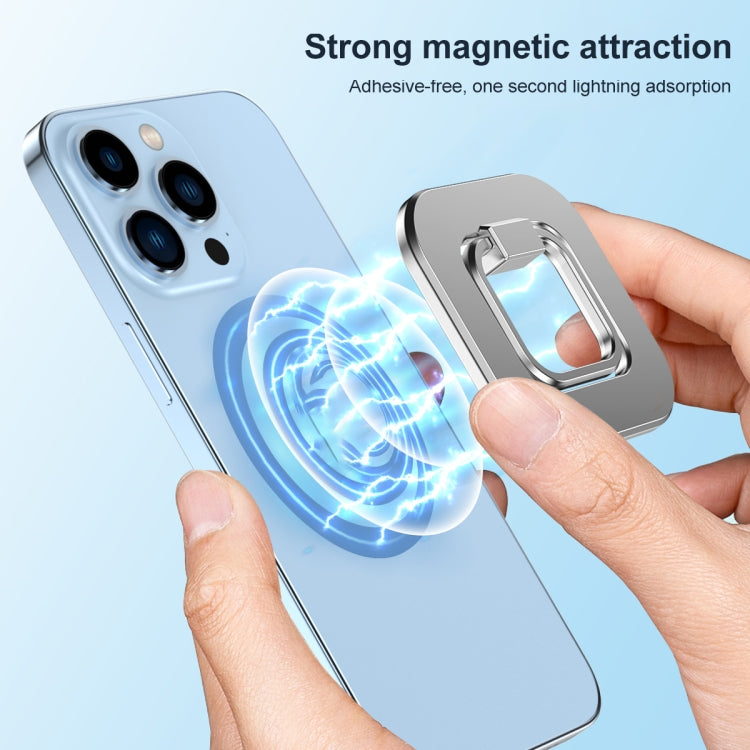 Magsafe Magnetic Mobile Phone Ring Holder (Black Silver) - Ring Holder by buy2fix | Online Shopping UK | buy2fix
