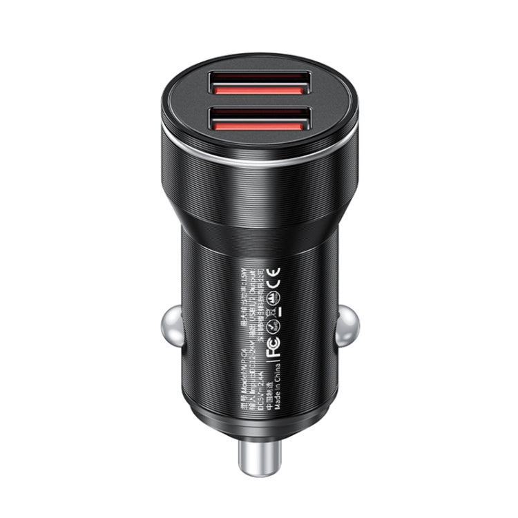 WK WP-C43 Staroad Series 15W Dual USB Car Charger (Black) - Car Charger by WK | Online Shopping UK | buy2fix