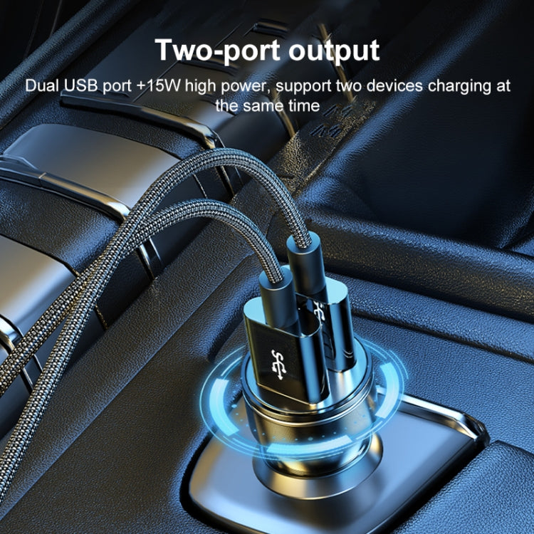 WK WP-C43 Staroad Series 15W Dual USB Car Charger (Black) - Car Charger by WK | Online Shopping UK | buy2fix