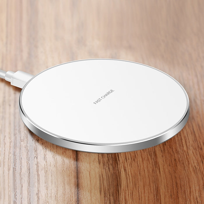 GY-68 Ultra-Thin Aluminum Alloy Wireless Fast Charging Qi Charger Pad(Silver) - Wireless Charger by buy2fix | Online Shopping UK | buy2fix