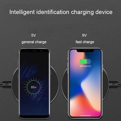 GY-68 Ultra-Thin Aluminum Alloy Wireless Fast Charging Qi Charger Pad(Silver) - Wireless Charger by buy2fix | Online Shopping UK | buy2fix