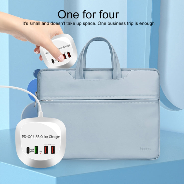 WLX-T3P 4 In 1 PD + QC Multi-function Smart Fast Charging USB Charger(AU Plug) - Multifunction Charger by buy2fix | Online Shopping UK | buy2fix