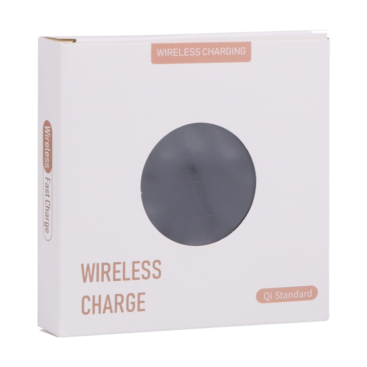 10W QI Plaid Pattern Round Plastic Wireless Charger (Black) - Apple Accessories by buy2fix | Online Shopping UK | buy2fix