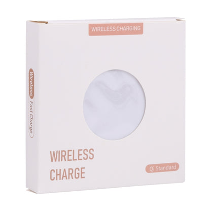 10W QI Plaid Pattern Round Plastic Wireless Charger (White) - Wireless Charger by buy2fix | Online Shopping UK | buy2fix