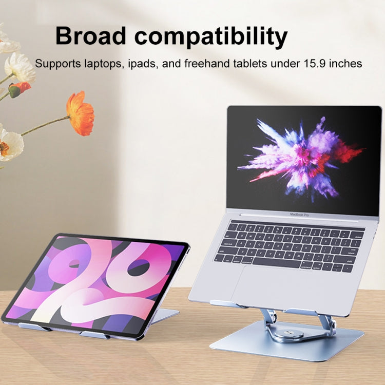 R-JUST HZ39 Triangular Swivel Lift Laptop Stand (Silver) - MacBook Holder by R-JUST | Online Shopping UK | buy2fix