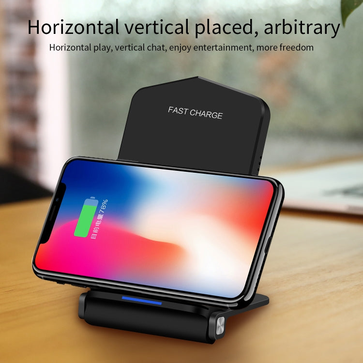 Q200 5W ABS + PC Fast Charging Qi Wireless Fold Charger Pad(Black) - Apple Accessories by buy2fix | Online Shopping UK | buy2fix