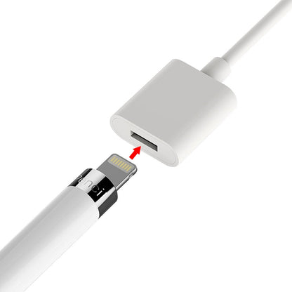 1m Apple Pencil Charging Cable for iPad Pro(White) - Pencil Accessories by buy2fix | Online Shopping UK | buy2fix