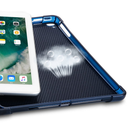 Multi-folding Shockproof TPU Protective Case for iPad 9.7 (2018) / 9.7 (2017) / air / air2, with Holder & Pen Slot(Blue) - Apple Accessories by buy2fix | Online Shopping UK | buy2fix