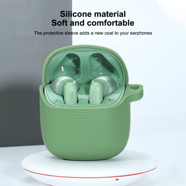 Wireless Earphones Pure Color Silicone Anti-fall Protective Case For JBL TUNE 220TWS(Grass Green) - JBL Earphone Case by buy2fix | Online Shopping UK | buy2fix