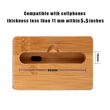 HQ-J101 Universal Bamboo Phone Desktop Stand Holder for Smart Phones within 5.5 inches - Desktop Holder by buy2fix | Online Shopping UK | buy2fix