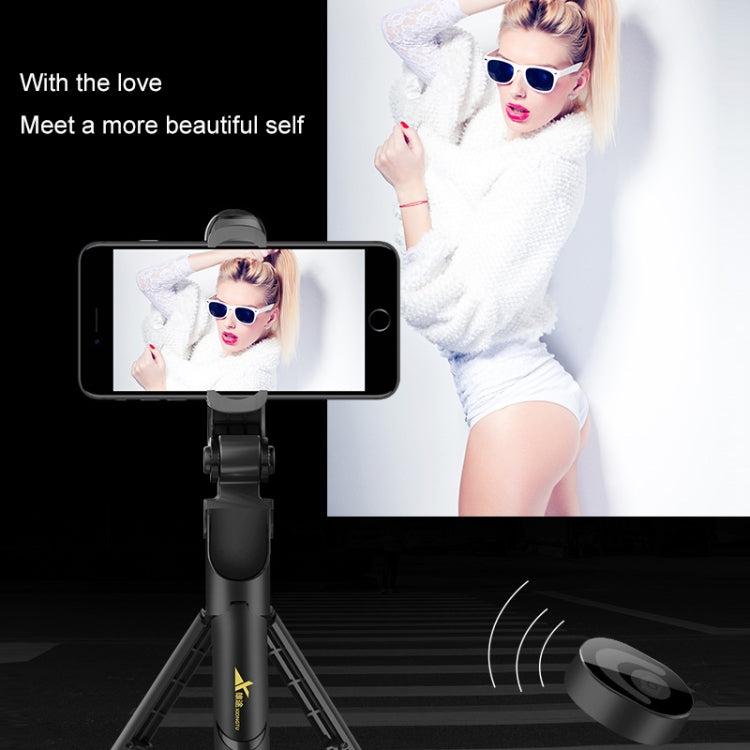 XT-09 Multi-function Live Broadcast Mobile Bluetooth Self-timer Pole Tripod (Pink) - Selfie Sticks by buy2fix | Online Shopping UK | buy2fix