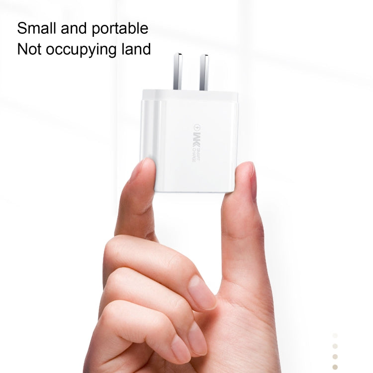 WK WP-U112 18W Single USB Fast Charging Travel Charger Power Adapter, CN Plug(White) - Apple Accessories by WK | Online Shopping UK | buy2fix