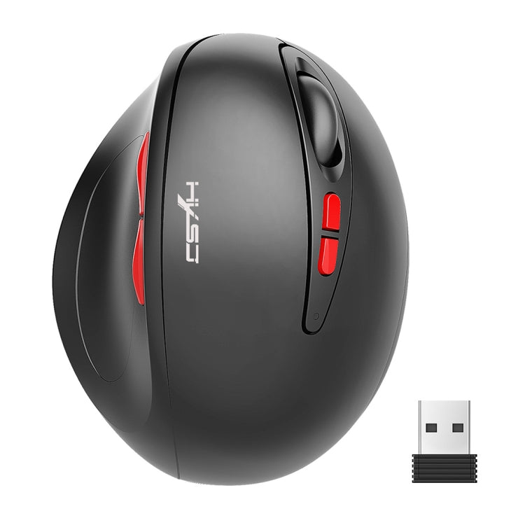 HXSJ T31 2.4GHz 2400DPI Three-speed Adjustable 7-keys Rechargeable Vertical Wireless Optical Mouse - Wireless Mice by HXSJ | Online Shopping UK | buy2fix