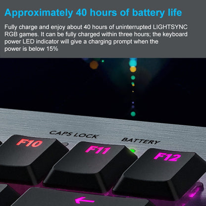 Logitech G913 TKL Wireless RGB Mechanical Gaming Keyboard (GL-Clicky) - Wireless Keyboard by Logitech | Online Shopping UK | buy2fix