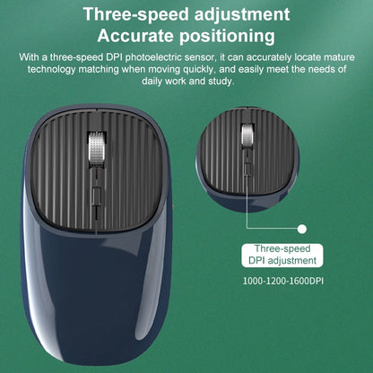 MKESPN SXS-5600 Type-C Rechargeable 2.4G Wireless Mouse(Cyan) - Wireless Mice by MKESPN | Online Shopping UK | buy2fix